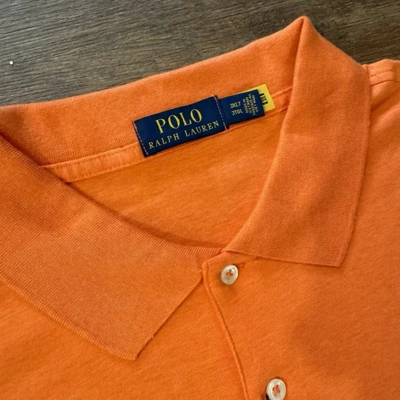 NWT Polo Ralph Lauren Orange Classics Polo Flesh Pony Men's Size‎ 3XLT Preppy